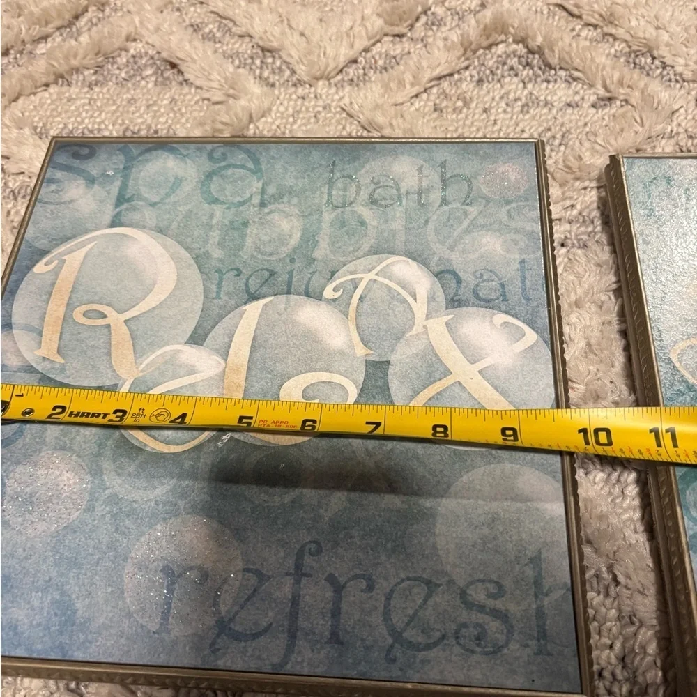 2 Relax and Soak Wall Art Set for bathroom!